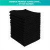 Serviettes Noires éponges - lot de 12