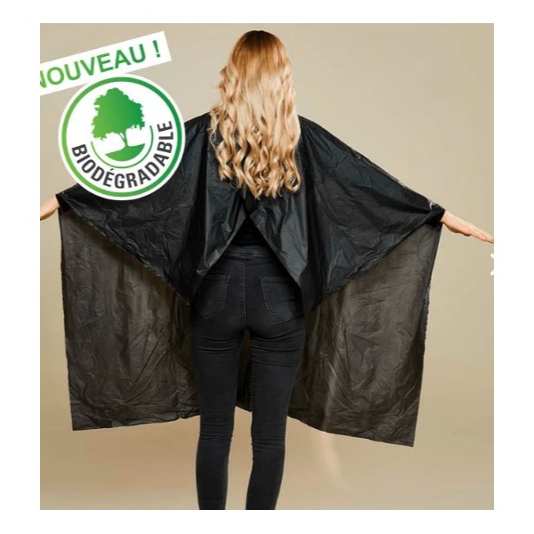 Capes noires biodégradables 140 x140 - Boîte de 33