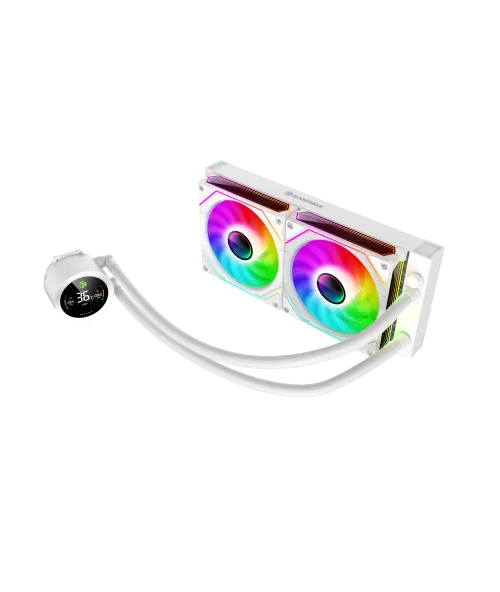 [9503-0100R0044] Ventirad Watercooling GAMEMAX IceBurg 240 Digital WH Blan ARGB 1700/1851/AM4/AM5