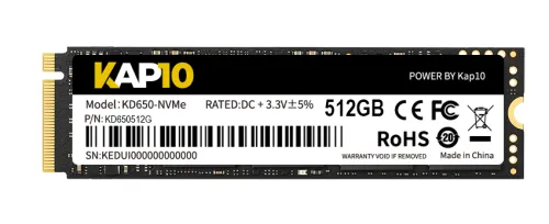 [KD650512G] Disque SSD KAP10 512Go M.2 Nvme PCIe 3.0