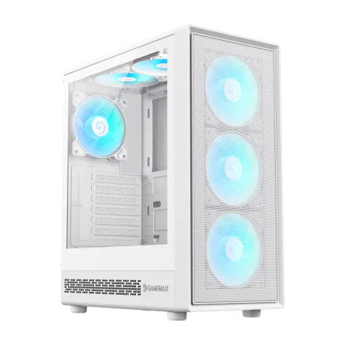 [1115-3803R0007] Boîtier Gamer Moyen Tour GAMEMAX Storm 2A WH ATX USB-C Blanc