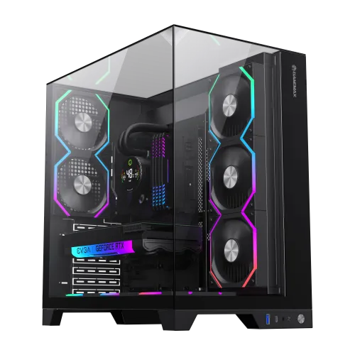 [9101-0000R0156] Boîtier Gamer Moyen Tour GAMEMAX Infinity Pro BK ATX USB-C Noir Aquarium