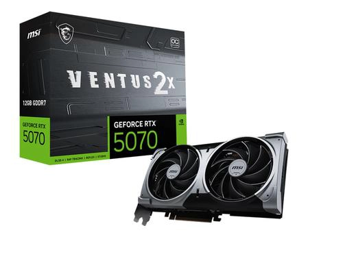 [MSIGEFORCERTX507012G] Carte graphique MSI GeForce RTX5070 12G VENTUS 2X OC, GDDR7