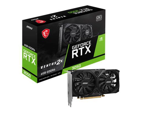 [MSIVENTUSGEFORCERTX3] Carte graphique MSI VENTUS RTX 3050 2X E 6G OC GDDR6, 96 bit