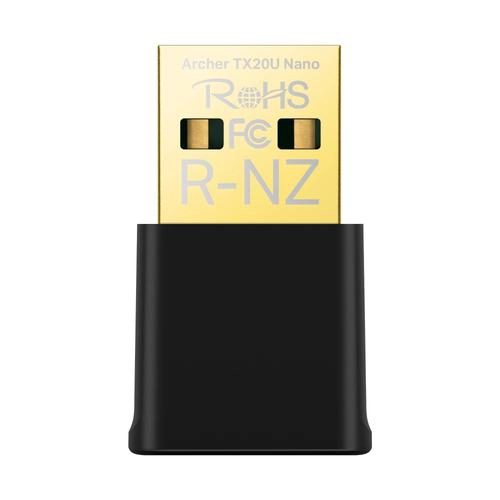 [RESTPLINKARCHERTX20U] TP-Link Archer TX20U Nano,Sans fil,USB,WLAN, Wi-Fi 6 (802.11ax), 1800 Mb/s, Noir
