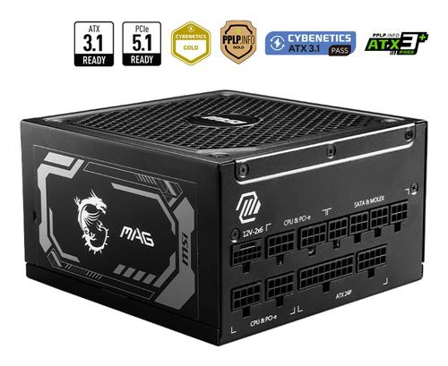 Alimentation MSI MAG A1250GL 1250W 80+Gold ATX Modulaire