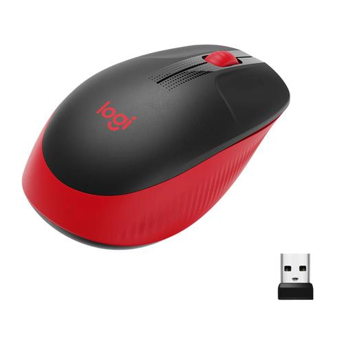 [LOGITECHM190RED] Souris Logitech M190 sans fil, 1000 DPI, Rouge