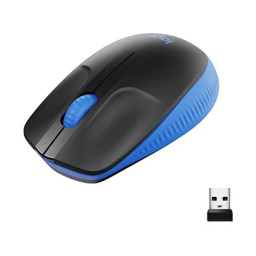 [LOGITECHM190FULLSIZE] Souris Logitech M190 Wireless Mouse, , Optique, Noir, Bleu