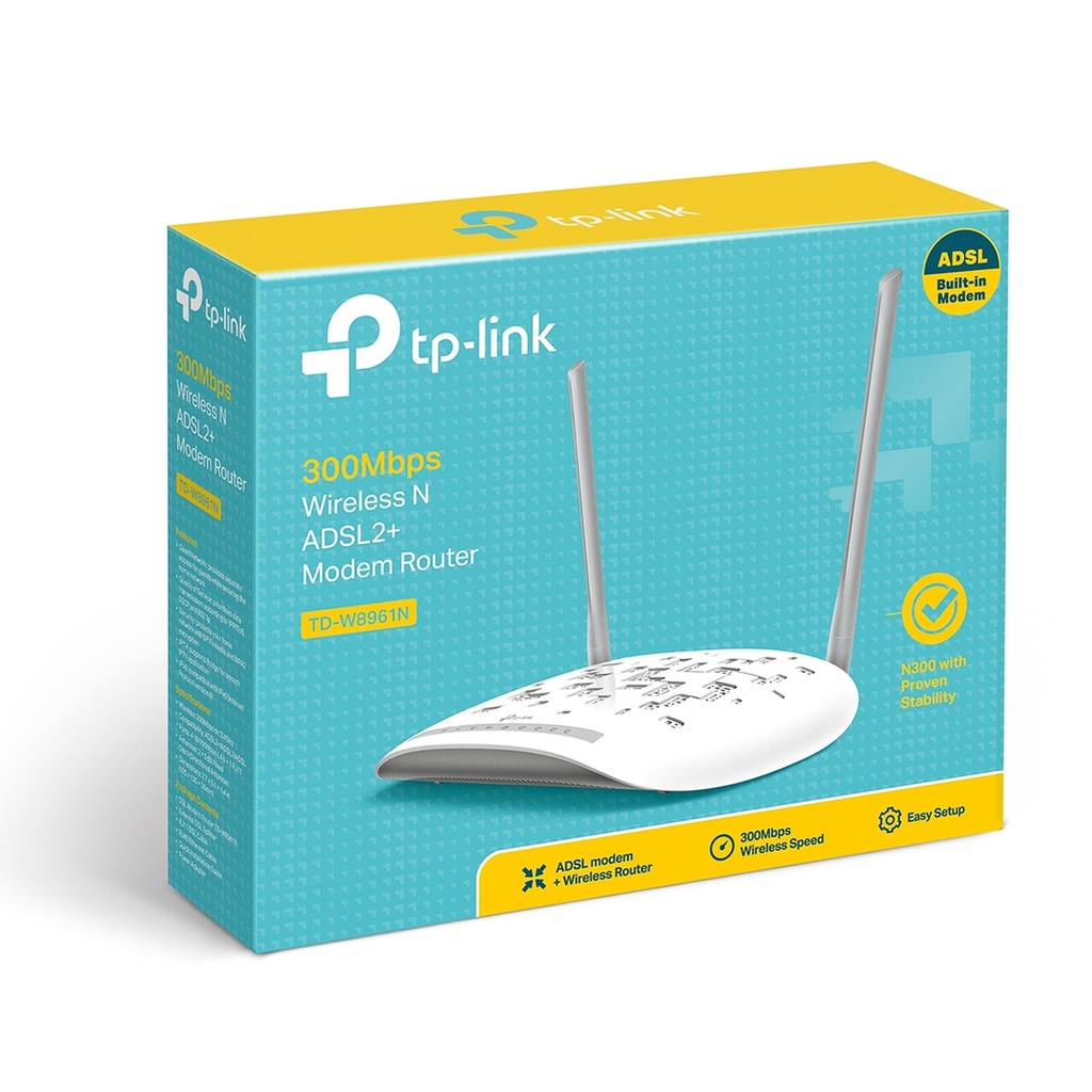 [RESTPLINKTDW8961N] TP-LINK TD-W8961N - Wireless Router - DSL-Modem