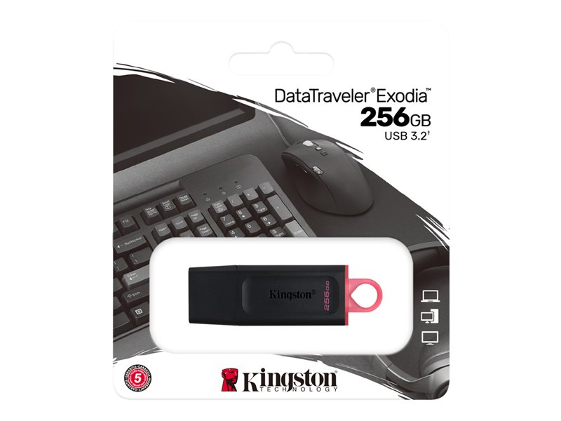 [CLEUSBKINGSTONDTX256] CLE USB 256 Go Kingston DataTraveler Exodia DTX