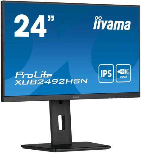 [MONIIYAMA24XUB2492HS] Écran 24 IIYAMA XUB2492HSN-B5 Noir IPS 4ms HDMI DP USB C HP HA Pivot Rota Dock USB