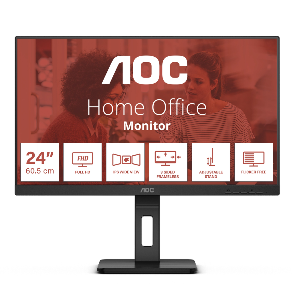 [24E3QAF] Écran 23.8 AOC 24E3QAF Reglable IPS Full HD HDMI DP VGA 4 ms 100 Hz