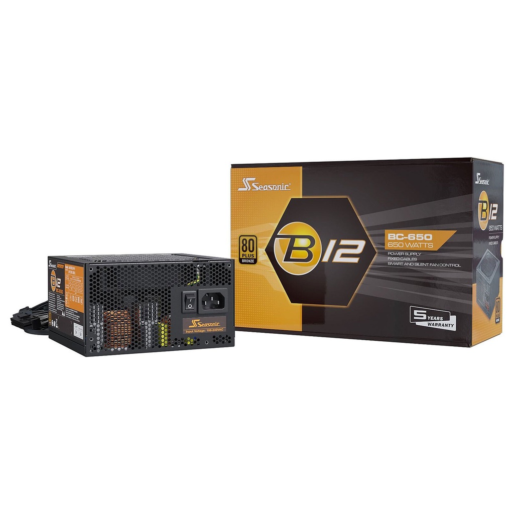 [ALIMSEAB12BC650] Alimentation ATX Seasonic B12 BC-650 650W 80+Bronze