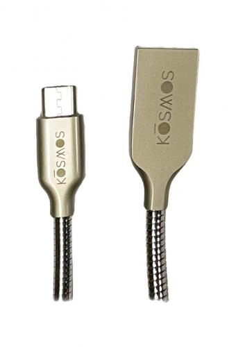 [KMMMZ109] KOSMOS Cable USB A to Micro USB with metal shell & metal jacket, grey, 1M