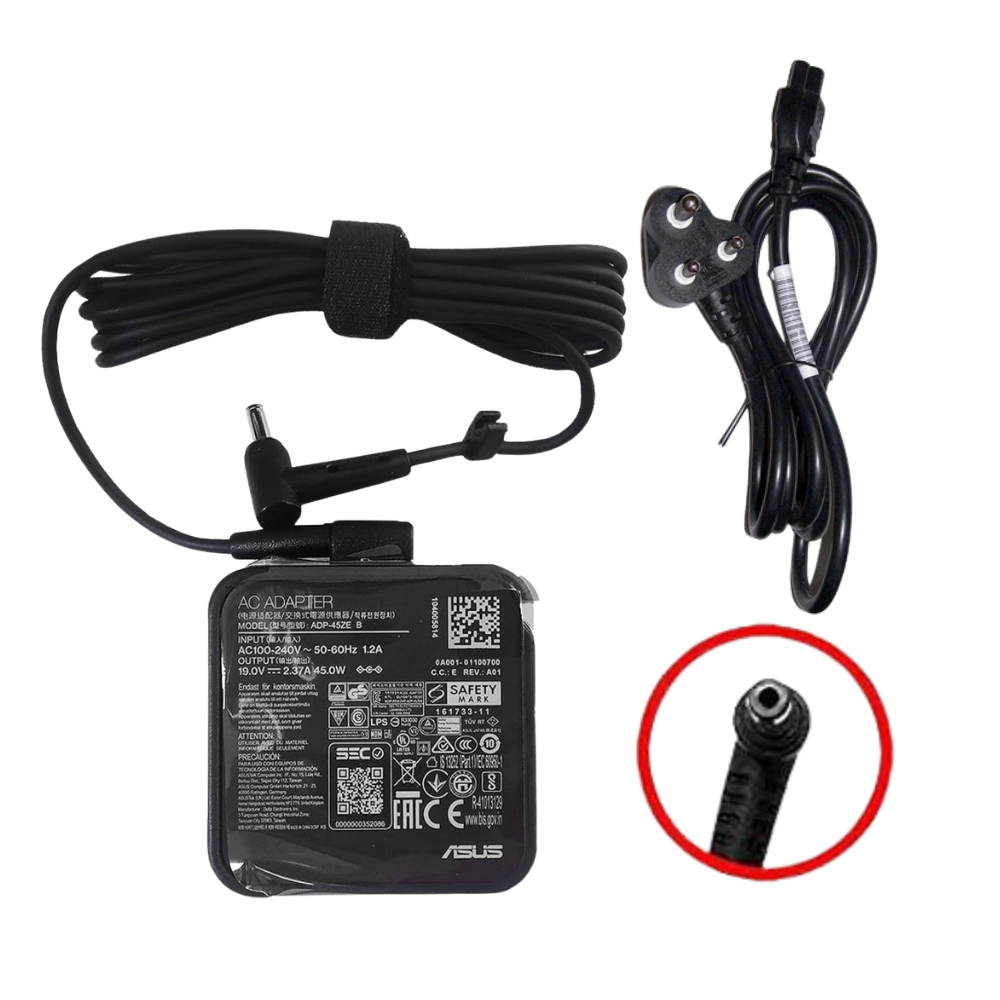 [ALIM45WASUS0111] Alimentation notebook orig 4.0x1.35 mm-19V-2.37A- 45W Asus prise US + adapt 0111