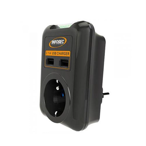 [61297] OND INFOSEC Prise S1 Usb Neo parafoudre 2 Usb 5V 2.1A